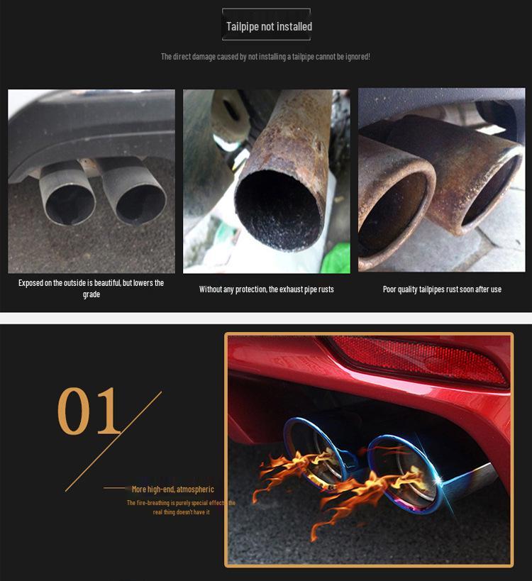 Mazda Atenza/Axela/CX-4/CX-5 Universal Titanium Black Exhaust Tailpipe Set