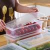 Fridge Food Box Transparent Removable Drain Tray Refrigerator Food Container with Lid for Fruit Vegetable