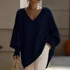 Women's Mid-Length V-Neck Long Sleeve Solid Color Knit Sweater, 2026 Collection