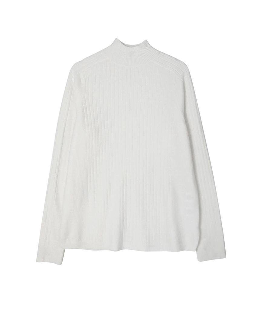 Baseukala Ribbed Half-Neck Knitwear (8Colors)