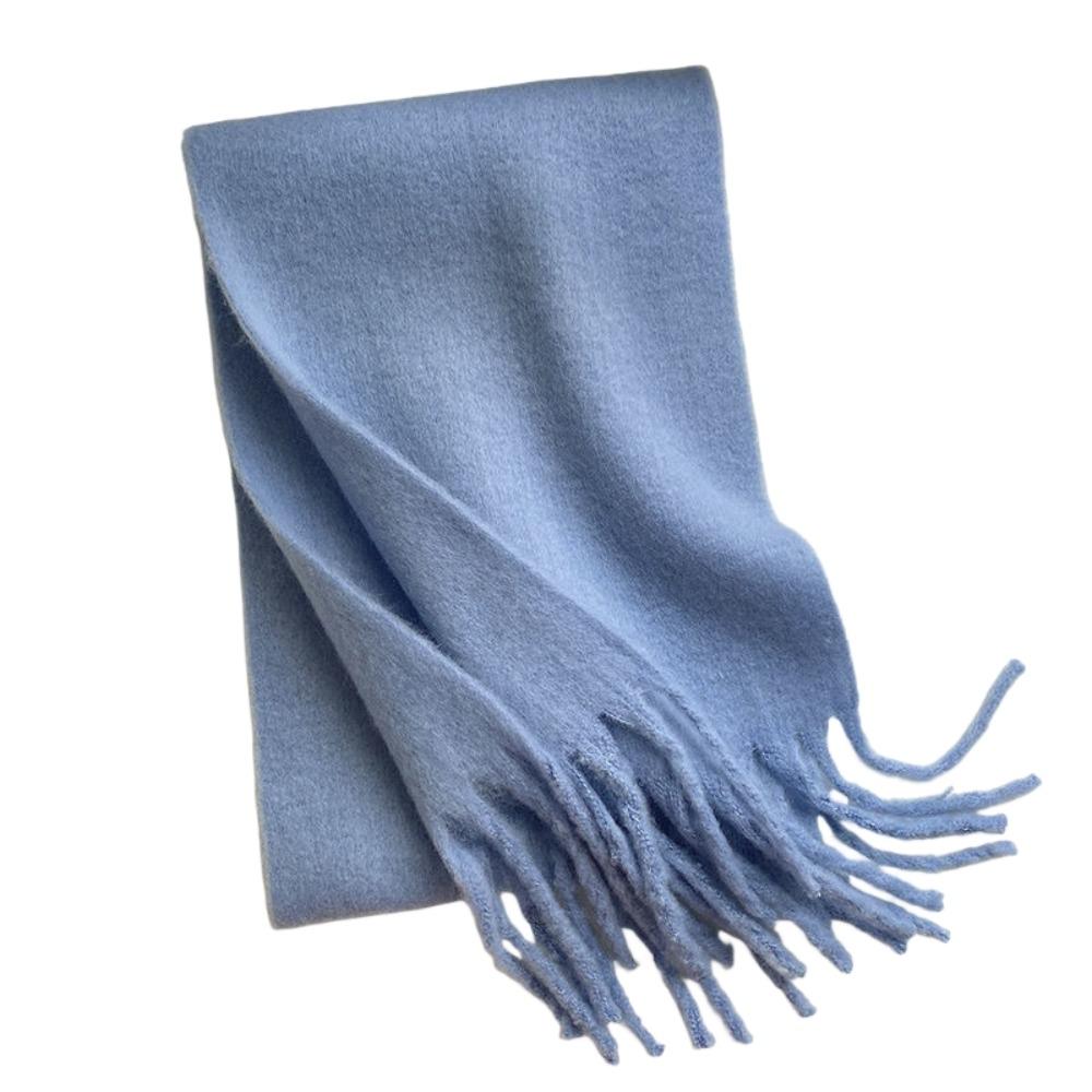 Macaron Solid Color Warm Neck Scarf Korean Style Winter Cashmere Shawl  Women