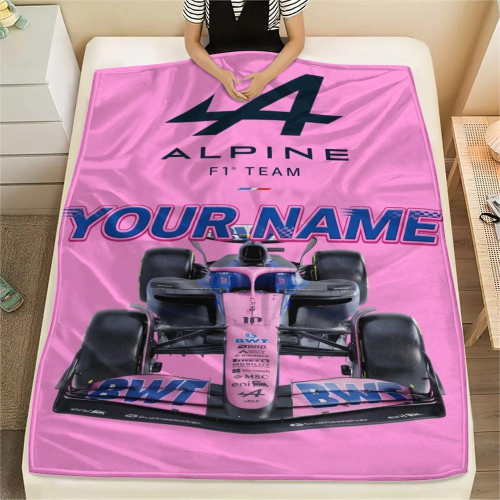 1PC Custom Name Alpine Patterned Flannel Blanket Suitable For All Seasons for Home Decor Warmth and Comfort Gifts Holiday Present