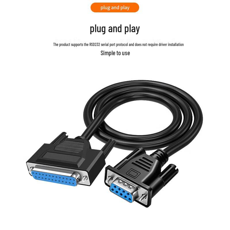 DB9F To DB25F RS232 Serial Cable