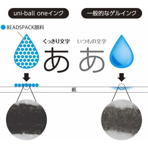 Mitsubishi Pencil gel ink ballpoint pen uni-ball one 0.38mm black black barrel set of 3