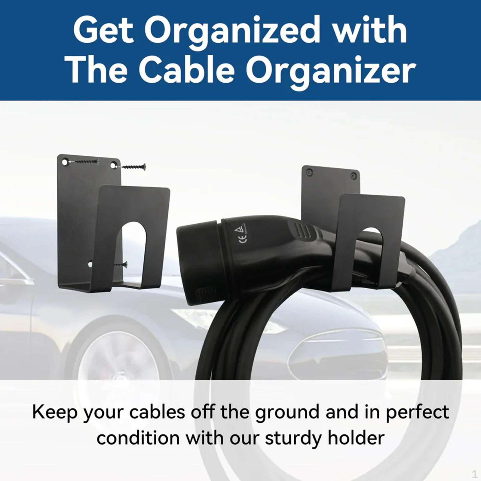 Набор держателей для зарядки электромобилей Настенный бокс Легкая вешалка Аксессуары Пылезащитное хранение Металл Легкая установка