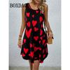 2026 Summer Printed Dresses Women's Boho Daywear Fashion Sleeveless Holiday Gowns Casual O Neck Party Vests Plus Size Dresses