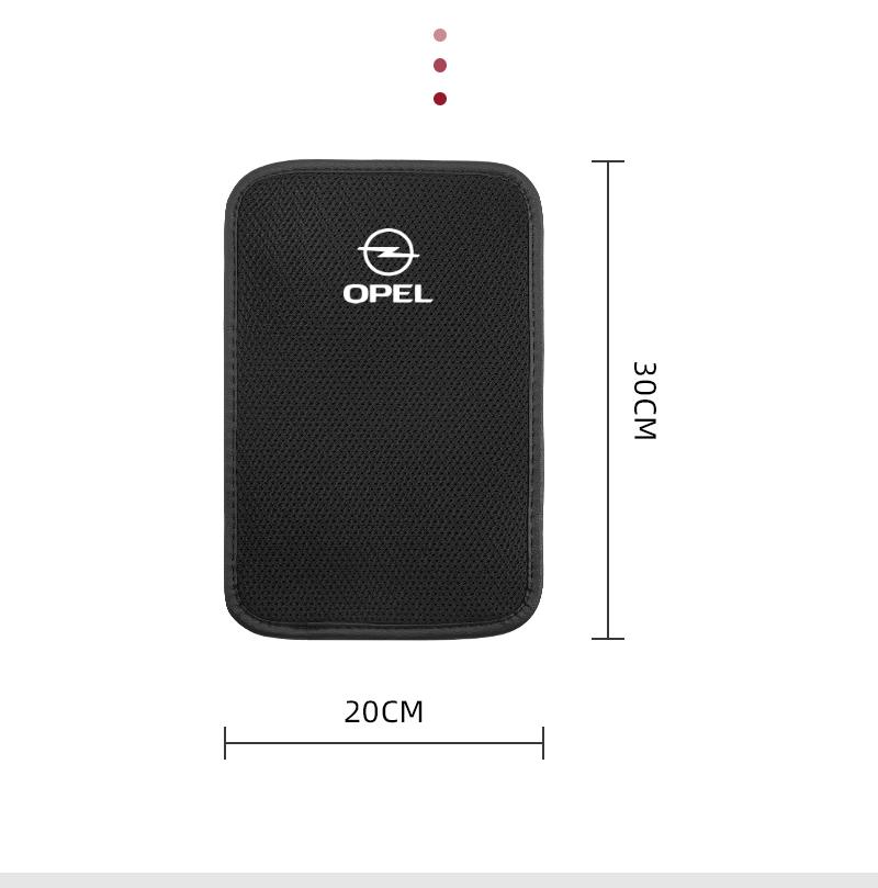 Car Armrest Box Pad Ice Silk Arm Rest Cover Soft Cushion For Opel Astra Grandland Corsa Mokka Frontera Insignia Zafira Vivaro JS9