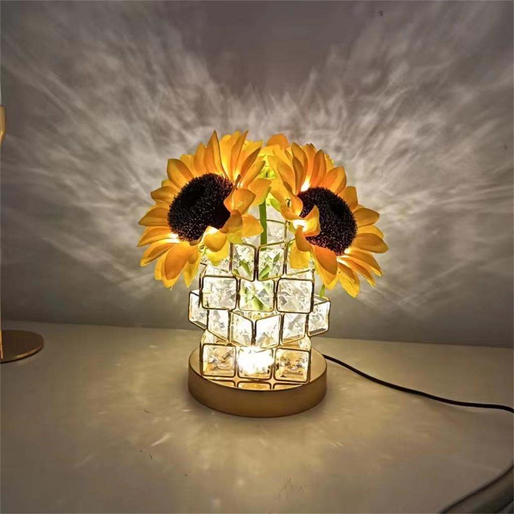 Sunflower Nightlight Bedroom Bedhead Atmosphere Light Decoration Desk Lamp Desktop Ornament Creative Romantic Gift Birthday