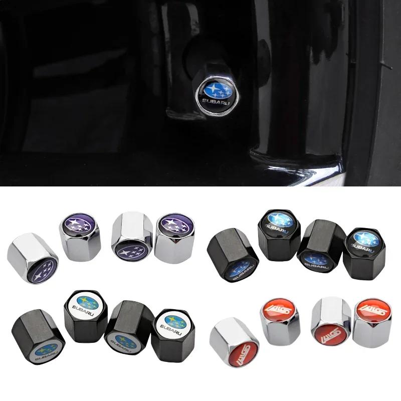 for Subaru Forester XV Tribeca Outback Impreza Legacy STI WRX BRZ Metal Car Tire Valve Caps Styling Auto Wheel Decoration