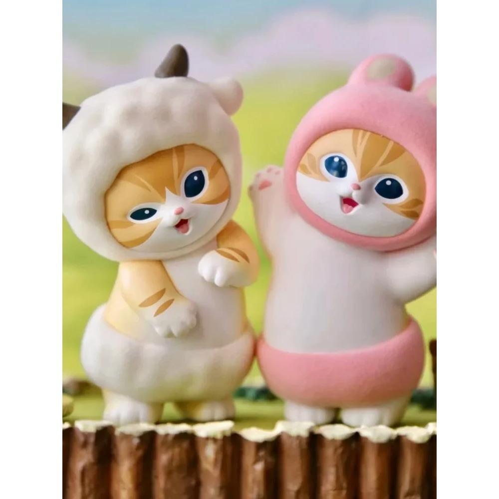 MINISO Mofusand Fluffy Party Series Blind Box Toy Cute Figure Kawaii Anime Figurines Collect Toys Mystery Box Kids Birthday Gift