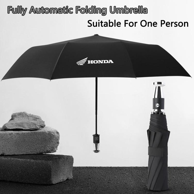 Car Automatic Folding Windproof Sunshade Umbrella Auto Accessories For Honda CB400 CB650FCBF CBR250RR CRF SH300 NC750 Motorcycle