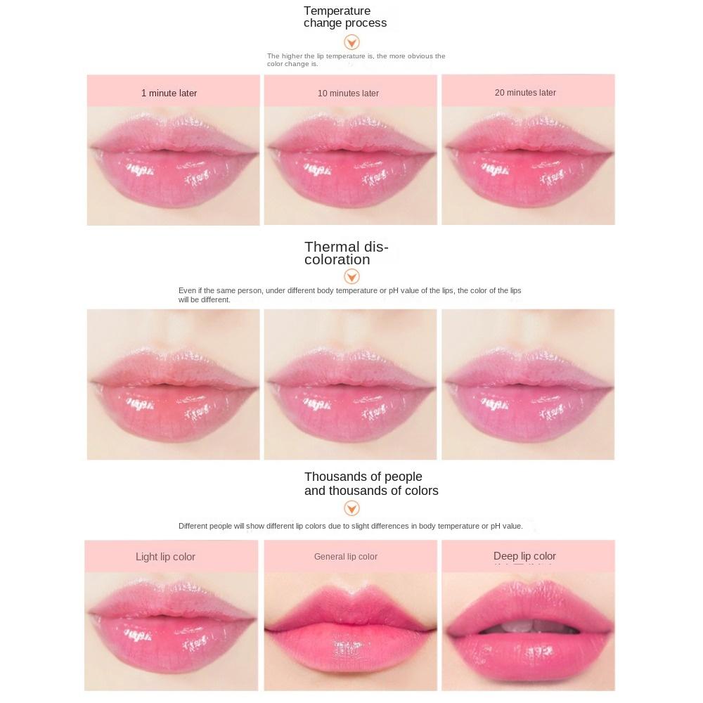 VIBELY feuchtigkeitsspendender und verändernder gesunder roter Kirsch-Lippenstift-Farbton, nährender, feuchtigkeitsspendender Lippenbalsam