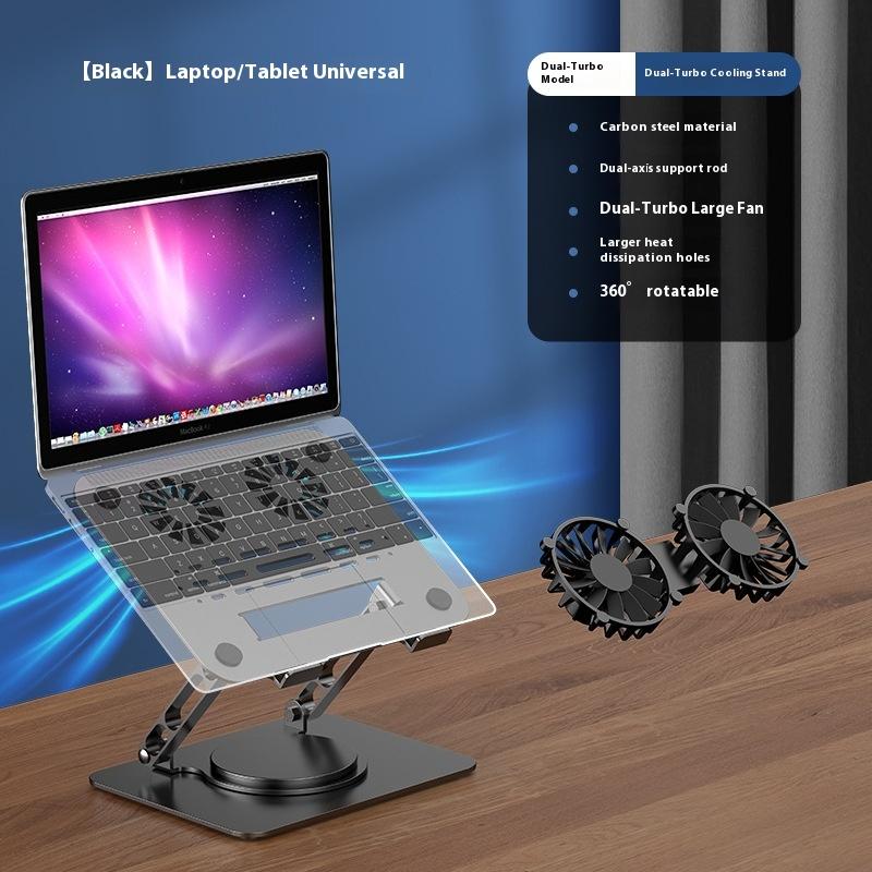 Obracany o 360 ° Uchwyt na laptopa Uchwyt Stojak podwyższający na biurko Można podnosić i opuszczać Podwieszana podstawa chłodząca 360 stopni