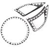 For 2008-2026 Fiat 500 For Abarth Real Carbon Fiber Car Steering Wheel Button Frame Logo Outer Ring Sticker Car Accessories