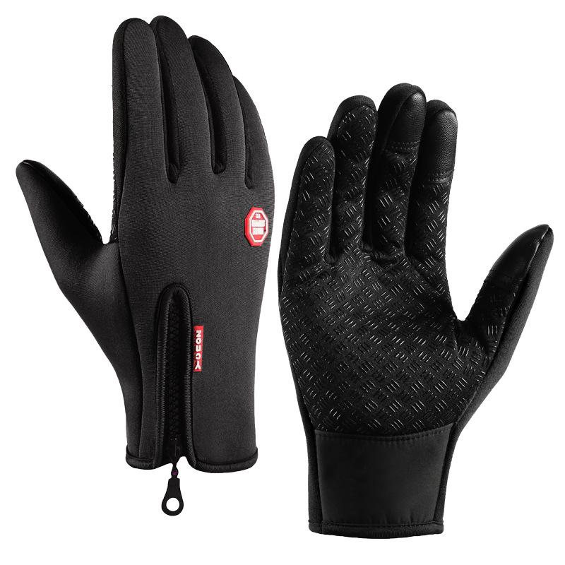 Touchscreen Winterhandschuhe für Damen & Herren: Rutschfest, mit Reißverschluss, für Outdoor-Sportarten, Klettern, Skifahren und Motorradfahren