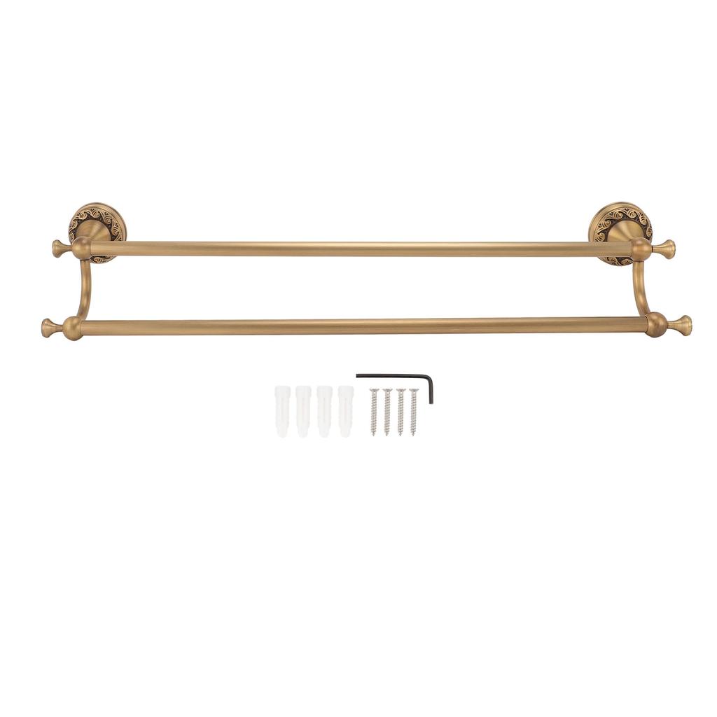 Koupelnový držák na ručníky Měděný Antický Nástěnný Věšák na ručníky Držák Tyč Tyč pro Domov Hotel Dvojitý