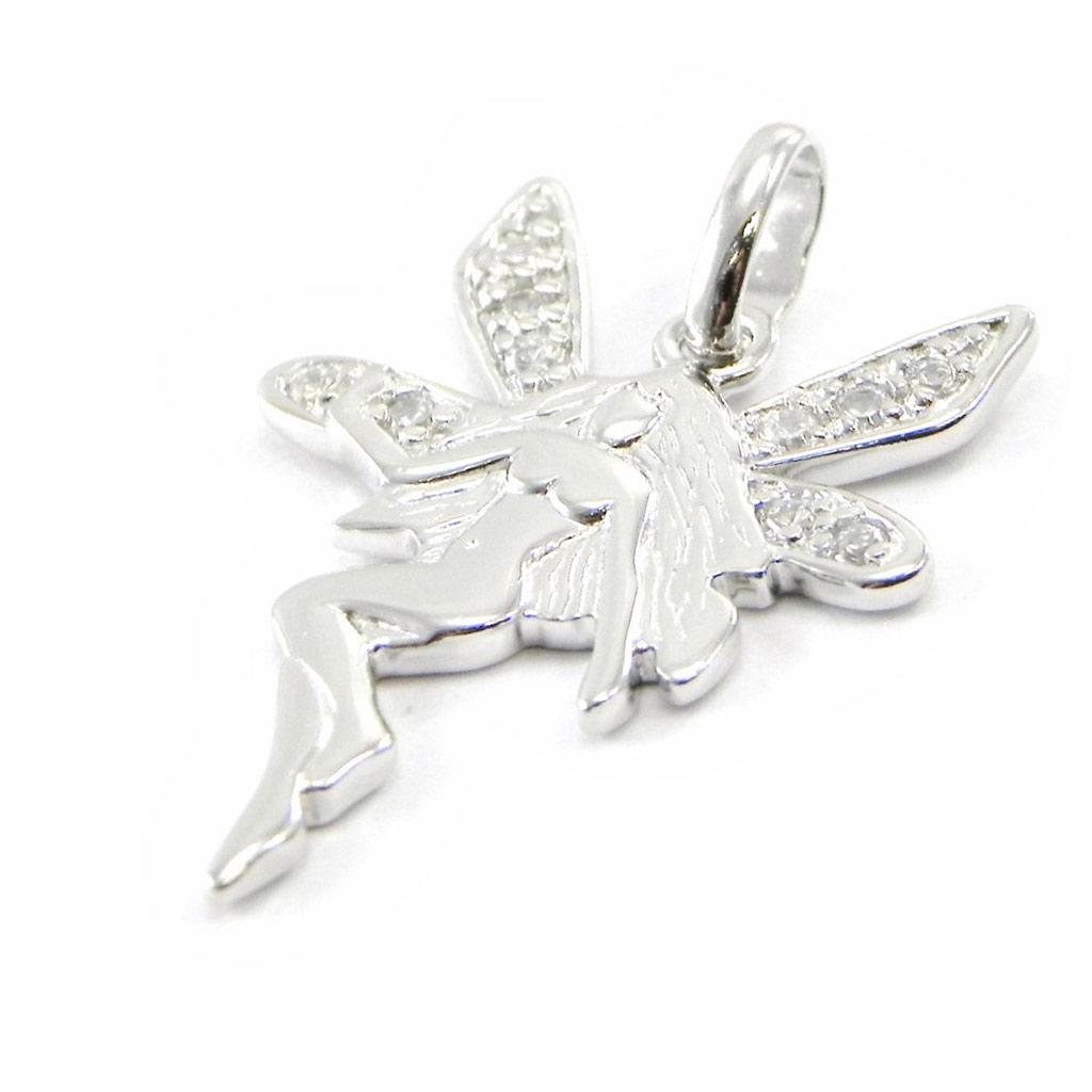 Les Trésors De Lily [D6755] - Silver Pendant 'Tinkerbell' White