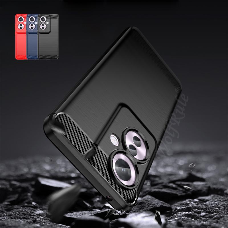For Reno 11F 5G Case Cover OPPO Reno 11F Capas Phone Bumper Back Armor Shockproof Carbon Fiber Soft TPU Fundas Reno11 F Reno 11F