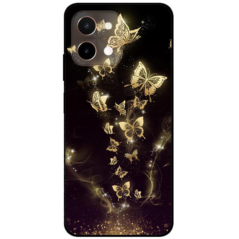 For Vivo Y28 4G Case 6.68'' Black TPU Silicon Cartoon Protection Cover for VivoY28 Y 28 4G Shockproof Capa Wolf Animals Soft Bag