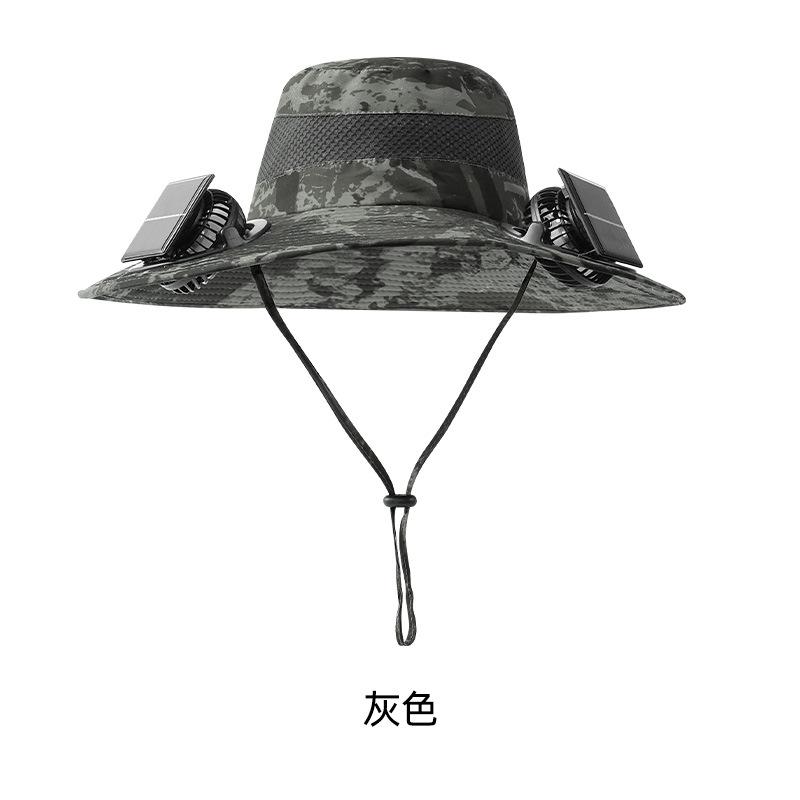 Solar Fan Hat Men's Summer Outdoor Mountaineering With Fan Sunshade Sunscreen Hat Fishing Fisherman Hat