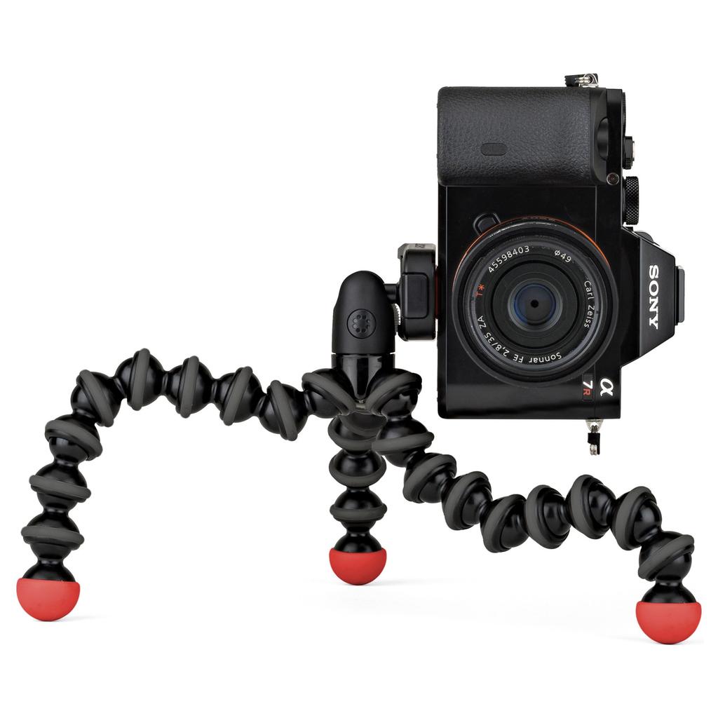 JOBY Flexible Tripod Gorillapod Hybrid JP for Mirrorless Cameras, Black/Red, 014780