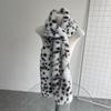 Faux Fur Long Scarf Womens Leopard Print Warm Plush Scarf Trending Scarf Wrap Y2K Accessories Luxury Imitation Rabbit Hair Shawl