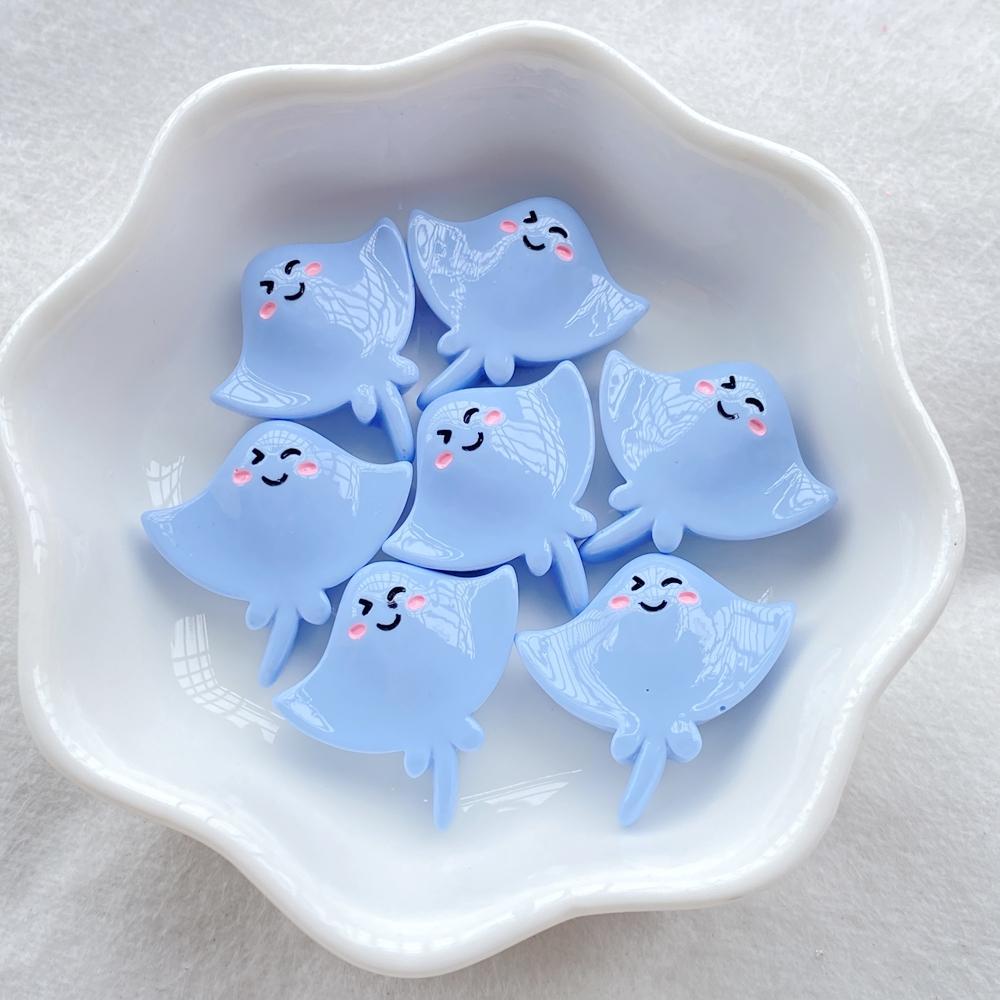 10Pcs New Resin Cartoon Starfish, Crab, Shell, Fish Series Flat Back Cabochons Scrapbooking DIY Jewelry Craft Decoration
