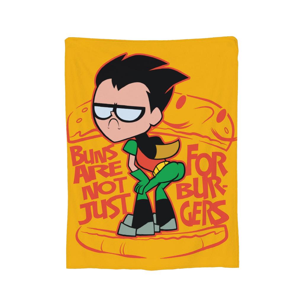 Coperta Familiare Teen Titans Go Flanella Vintage Morbida Coperte per Coprire Sedia Divano Inverno,
