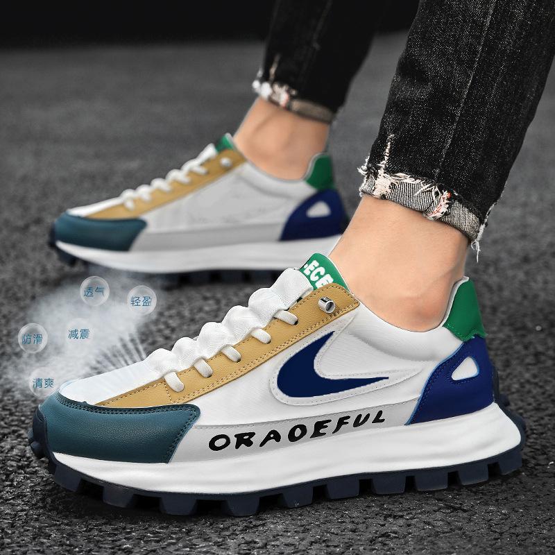 

2024 summer men s breathable casual cloth shoes thick-soled low-top fashion dad shoes Korean version one-pedal men s shoes tide 39