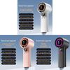 Handheld Usb Rechargeable Bladefree Fan With Digital Display For Travel And Outdoor Use