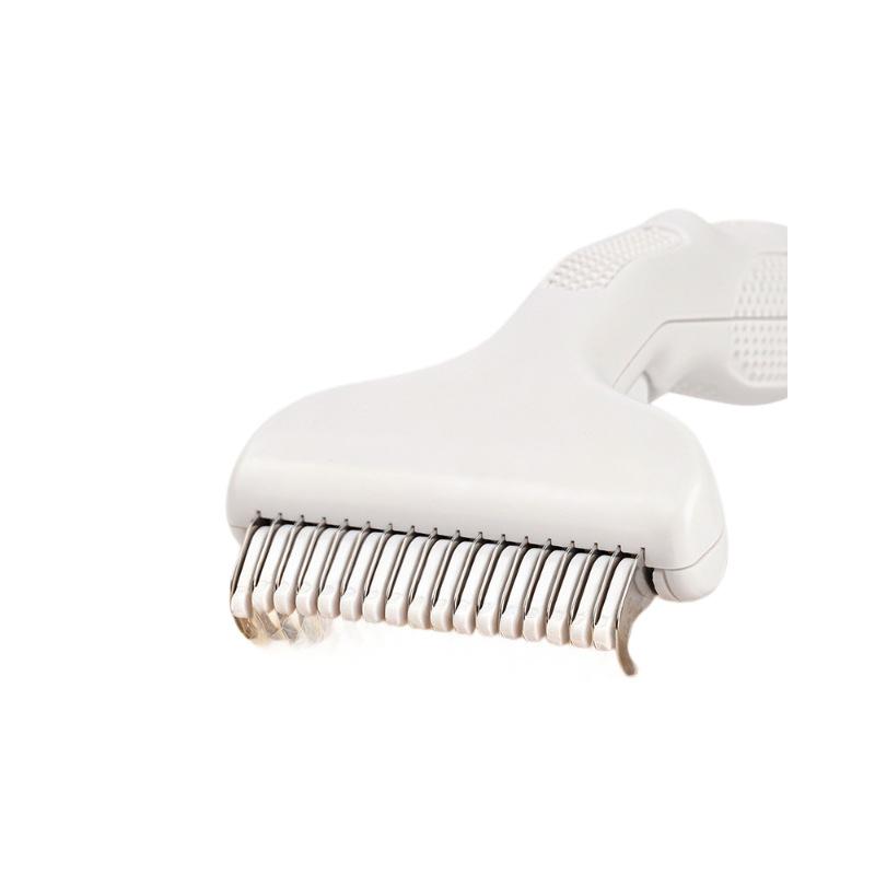 Pet De-Shedding & De-Tangling Self-Cleaning Comb: Fine Needle Hair Remover for Dogs