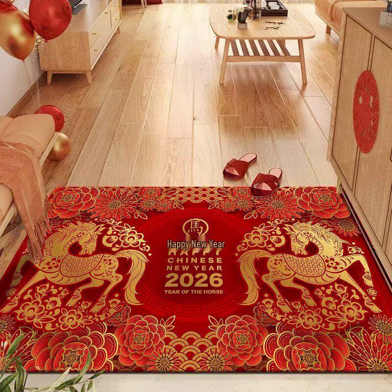 2026 Red Carpet Non-slip Absorbent Mat for Bathroom, Toilet, Living Room, and Kitchen