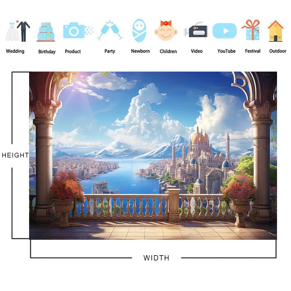 Luxury Palace & Church Wedding Backdrop – European Style Decor for Ceremony, Photocall & Photo Studio Props-Tapestry
