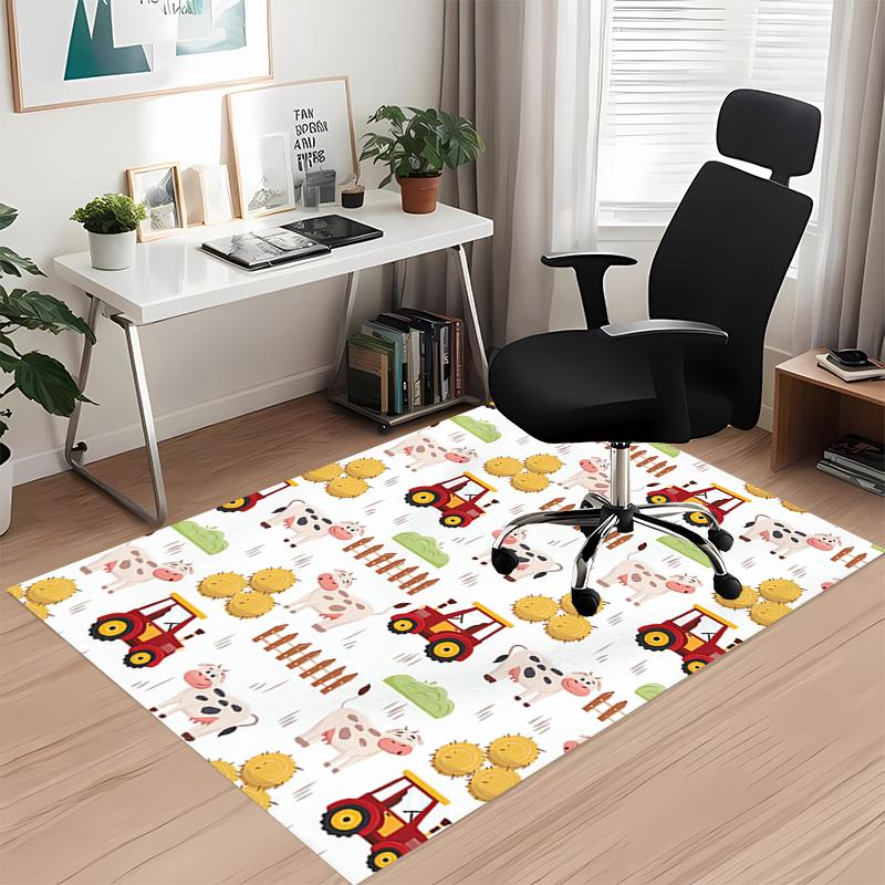Truck Printed Carpet, for Office Chair Living Room Bedroom Kitchen Room Decor Gifts.