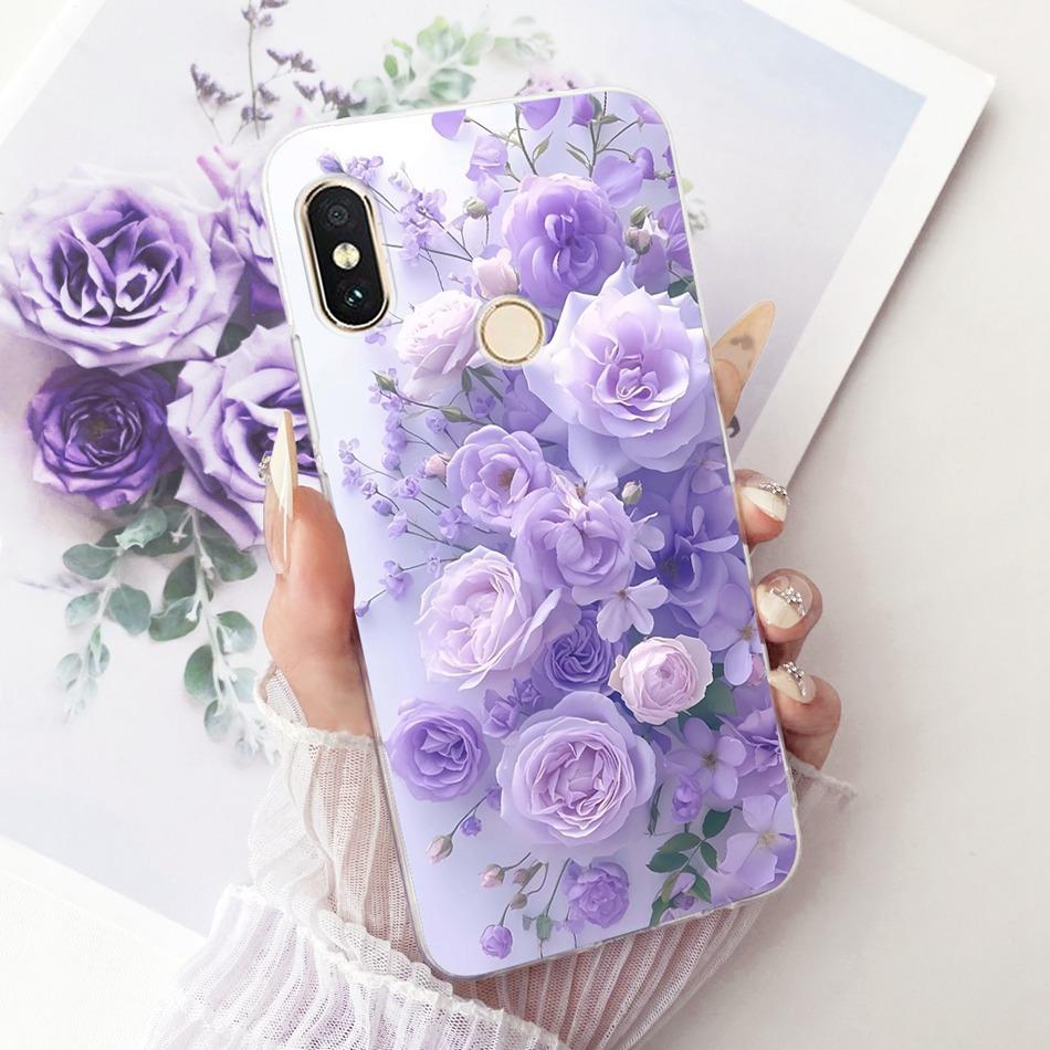For Xiaomi Redmi Note 6 Pro Cute Flower Butterfly Cat Painted Case For Redmi Note6 Soft Silicone TPU Phone Cases