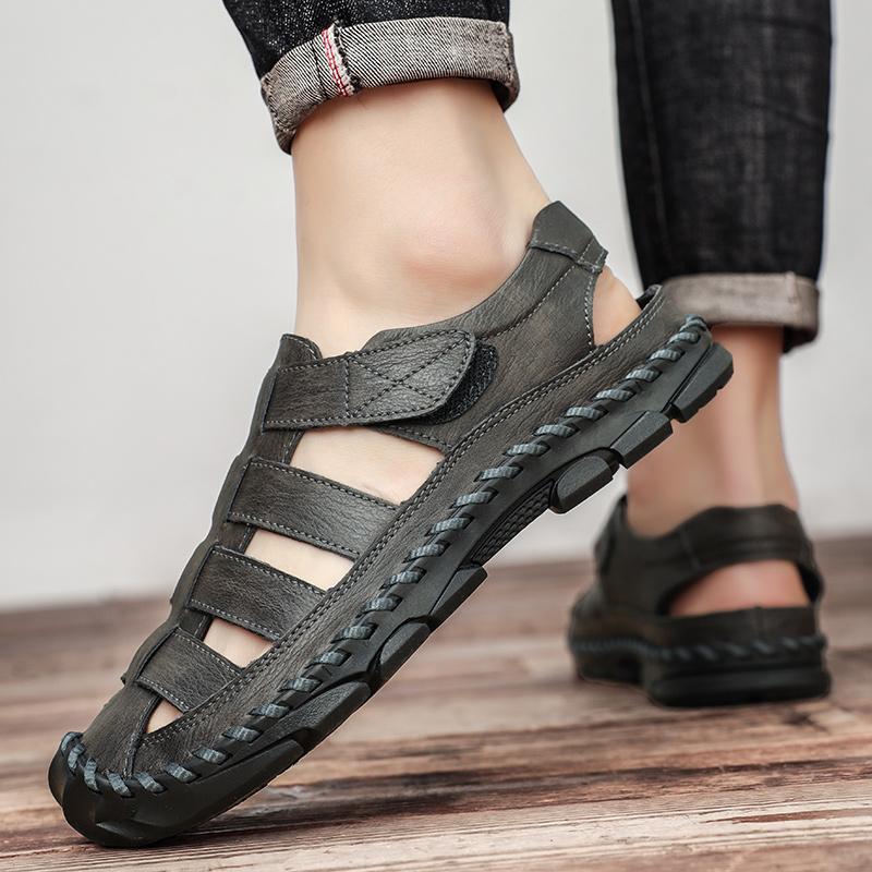 Fashion 38-48 Business Men's Shoes Breathable and Classic Retro Style Adult Formal Office Dress Up Party Summer Sandals Handmade