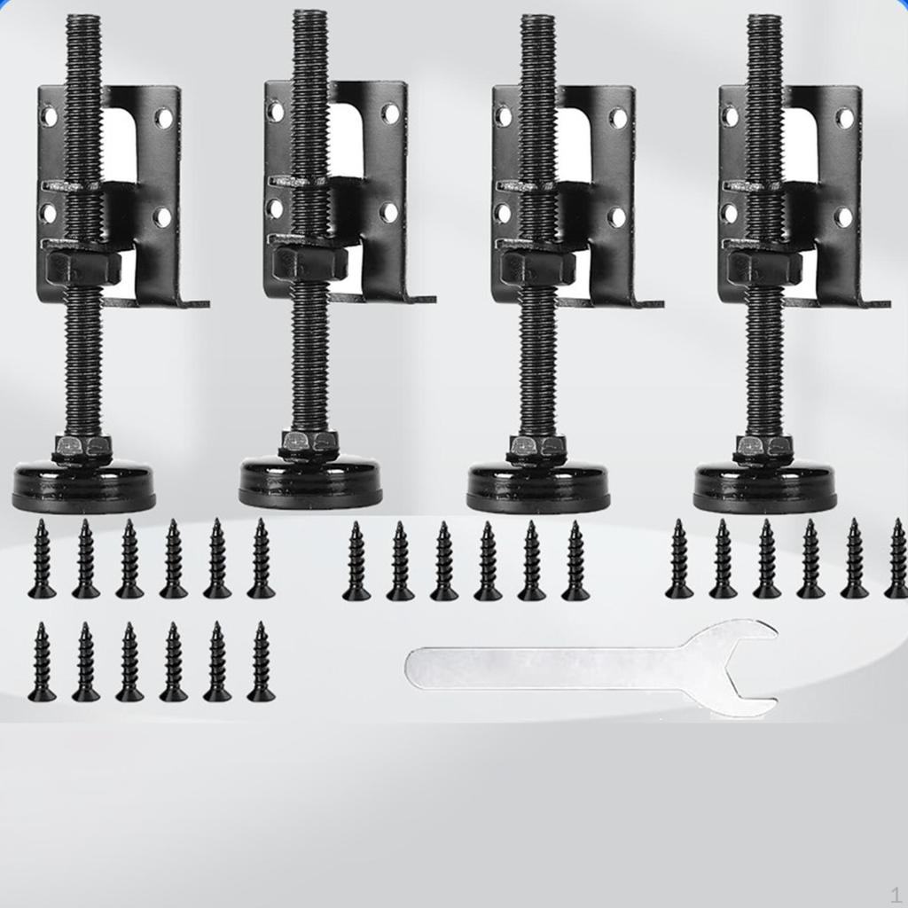 Adjustable Leveling Feet Furniture Leg Levelers with Screws Lock Nuts and Wrench for Chair