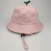 New Cute Baby Fisherman Hat with Sprout Spring Summer Children Drawstring Bucket Hat Solid Color Boys Girls Beach Panama Sun Cap