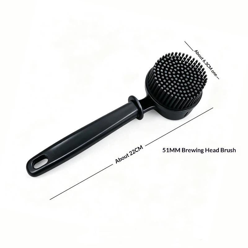 Coffee Machine Group Head Silicone Cleaning Brush 360° All-Angle Clean Heat Resistant Non-Slip Handle for Home Cafe Espresso Tool