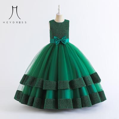 Girls Princess Dress Host Stage Show Piano Performance Clothing Children's Long Dress Elegant Party Dress