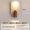 Wabi-Sabi Style Japanese Walnut Wall Lamp for Living Room, Bedroom, Hotel Entrance, or Corridor.