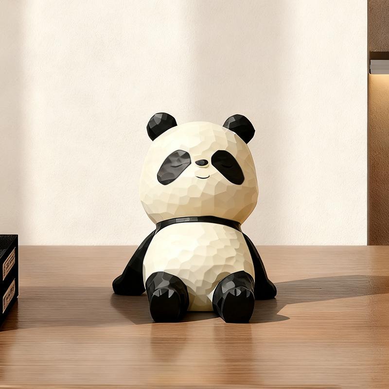Panda Luxury-style Desktop Entrance Decoration Item, Living Room Home Decoration Resin Item, Craftwork