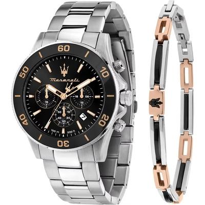 Competizione Chronograph Stainless Steel Black Dial Quartz R8873600001 100M Men's Watch With Extra Bracelet
