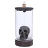 Windproof Lampshade LED Skull Ceramics Incenses Burners Waterfall Backflow Incenses Cones Holders for Home Decoration