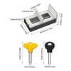 Sliding Security Window Lock with Key Adjustable Window Lock Security Window Stoppers for Patio Bedroom Home and Office