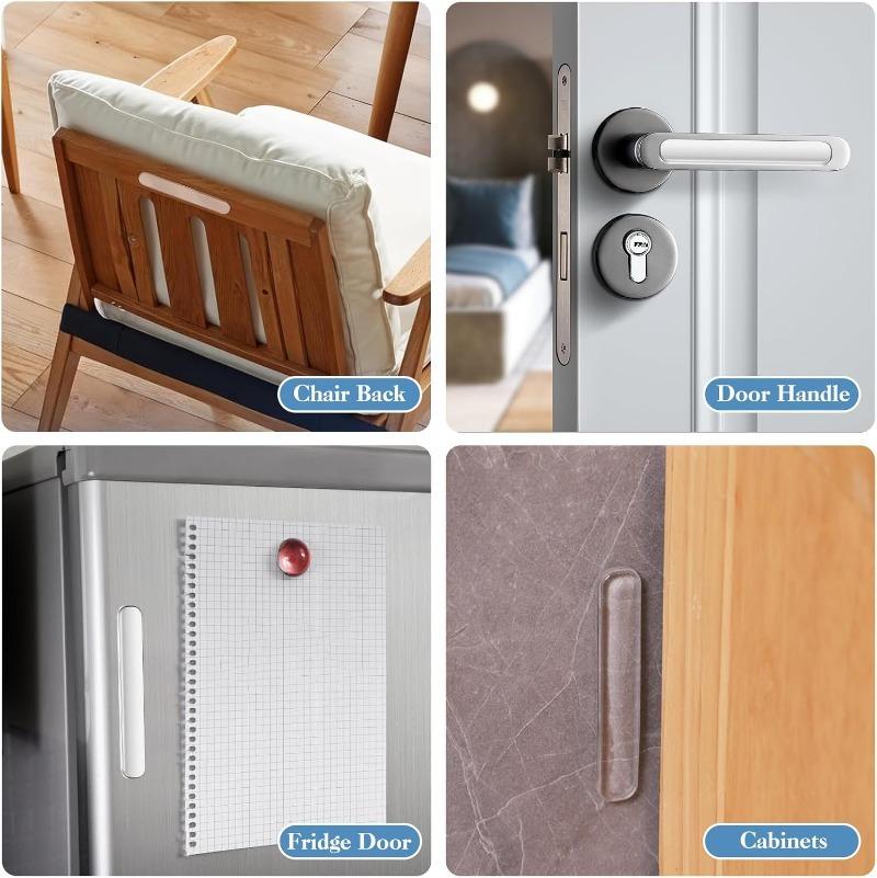 Silicone Self Adhesive Buffer Pads Refrigerator Anti-collision Strip Door Stopper Cabinet Bumpers Transparent Wall Protector Pad