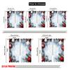2pcs,2D Plane Printing Creative Curtains Christmas Ornaments Snow Festive (3) Versatile Polyester (without Rod) Home Decor