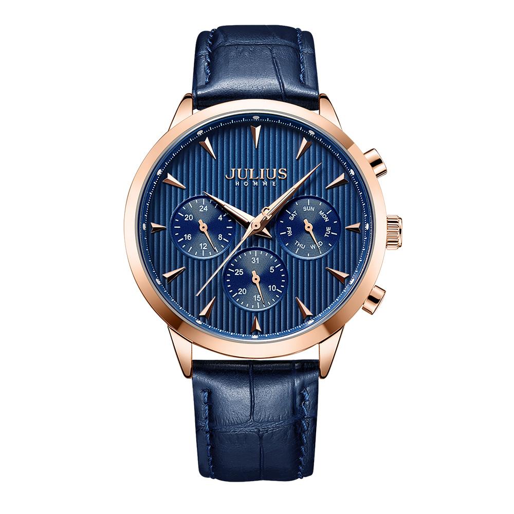 Jyullieoseu Jah-107 Men'S Multi Leather Watch