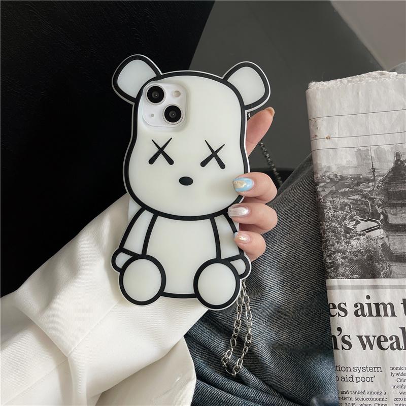 Fundas de teléfono de oso lindo para iphone 11 12 13 Pro Max 8/7 6 X XR XS Plus