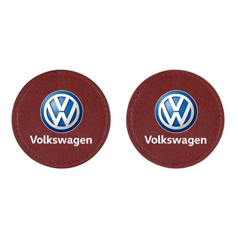Für VW 2 Stück Auto Anti-Rutsch-Getränkehalter-Pad Auto Gummi-Matte Zubehör für VW Volkswagen Golf Polo Passat Tiguan Touran Jetta Auto-S